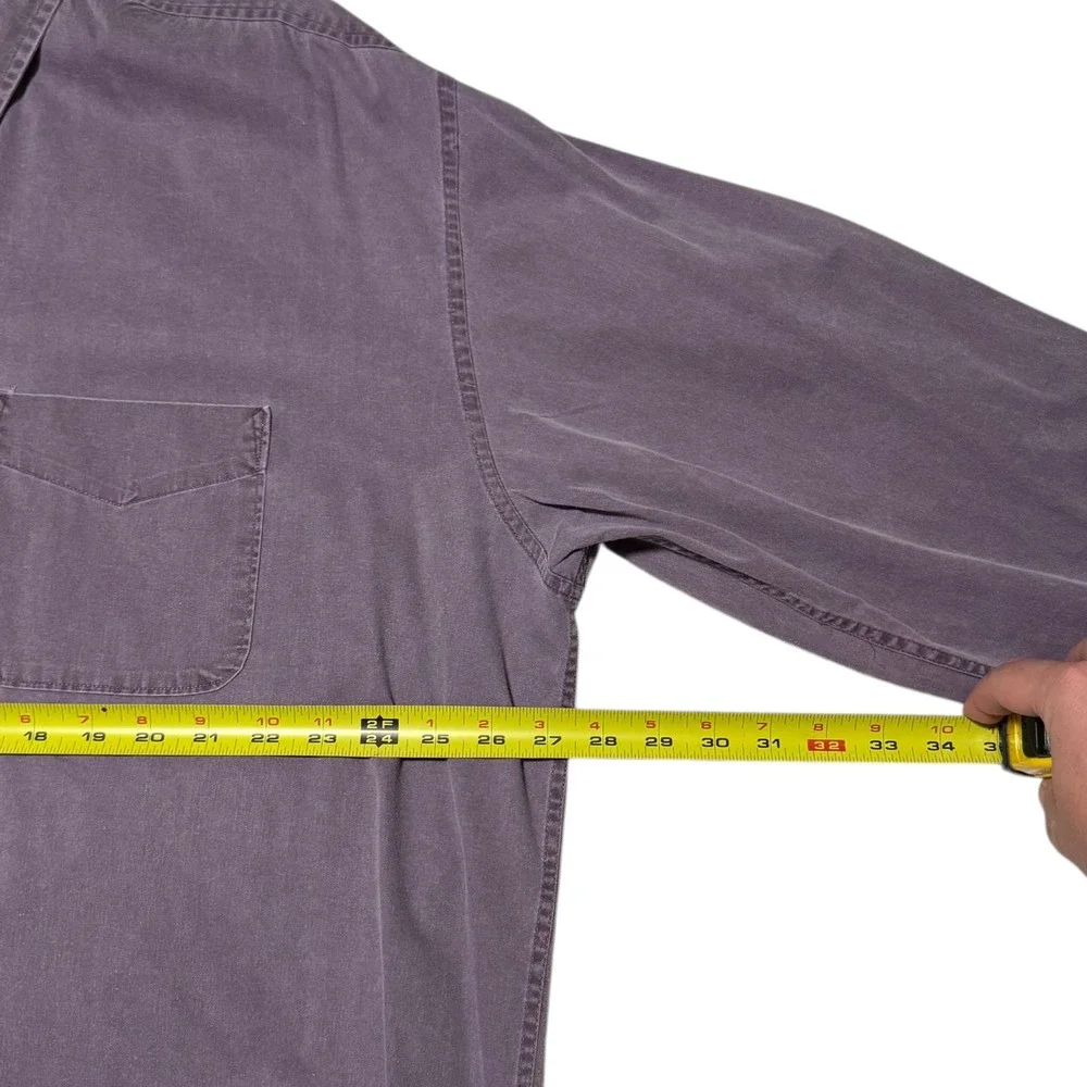 Vintage 90s J. Crew Oarsmen Purple Long Sleeve Button Down Casual Shirt Mens XLT